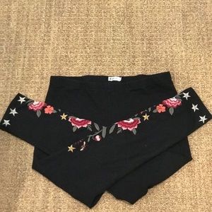 Johnny Was Embroidered Cotton Leggings